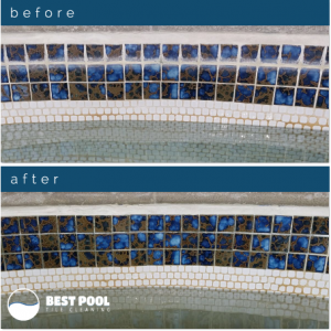 Best Pool Tile Cleaning before and after